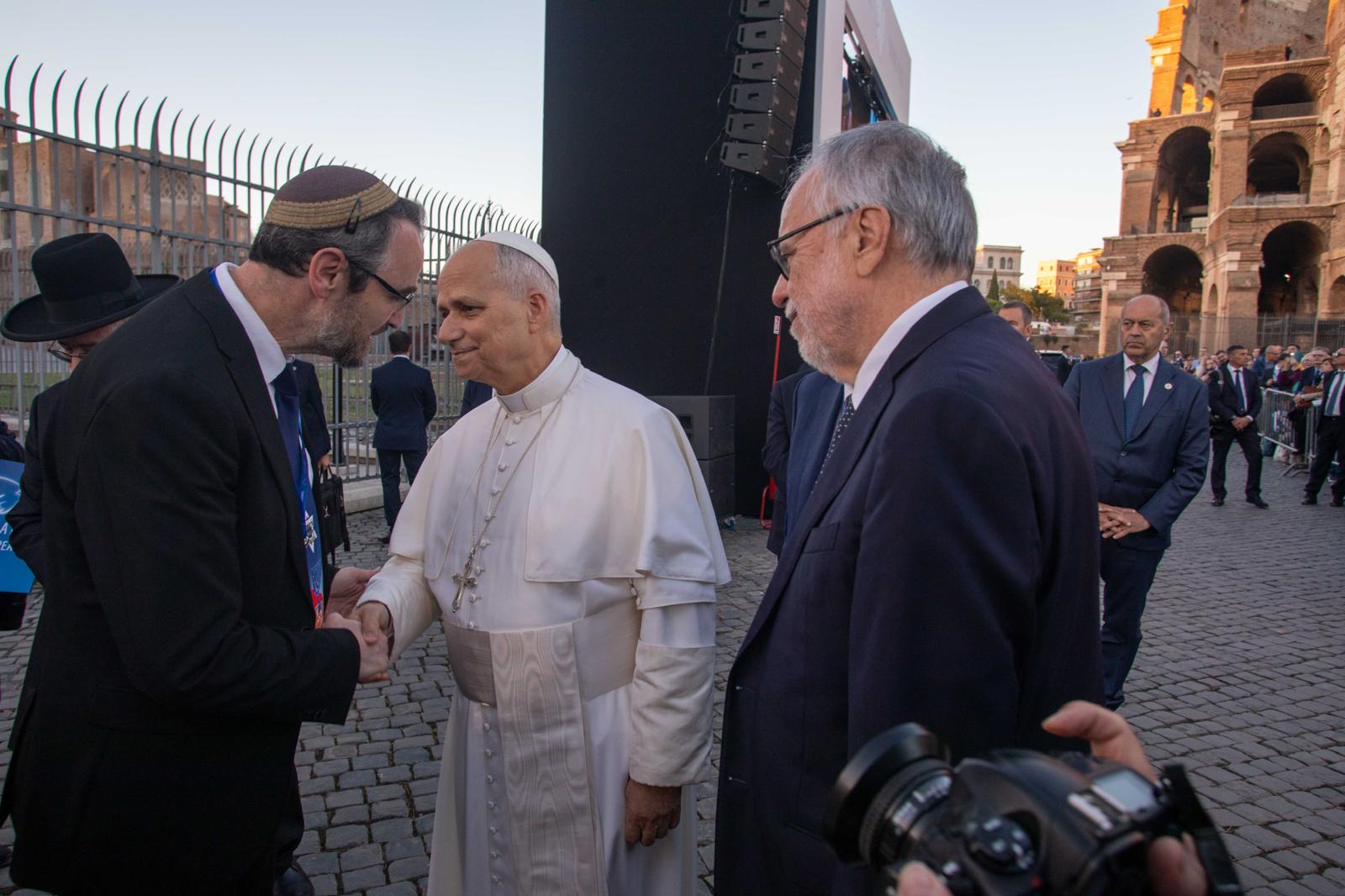 Oberrabbiner Jaron Engelmayer und Papst Leo der XIV.