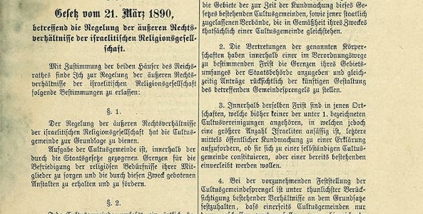 Israelitengesetz rg bl 1890 nr 57 original opt 3 1